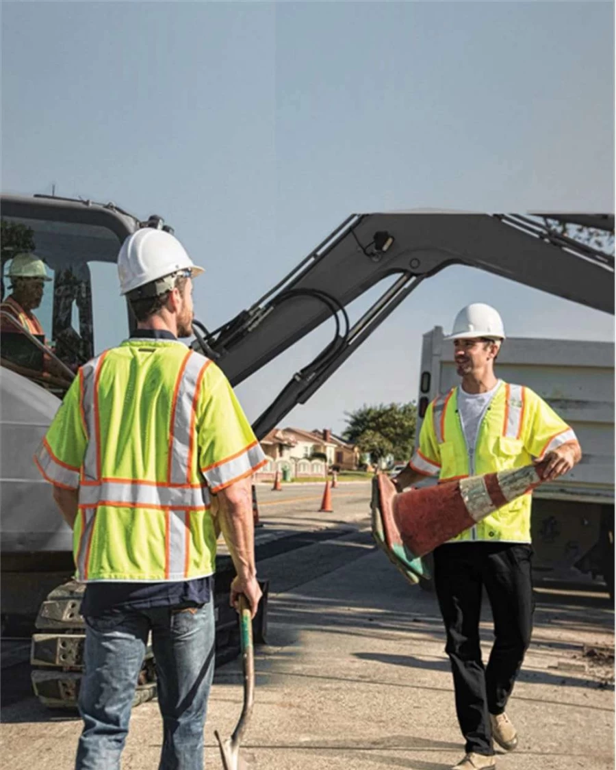 Premium Class 3 Safety Vest for Men – Heavy Duty Reflective Work Vest – High Visibility ANSI Certified