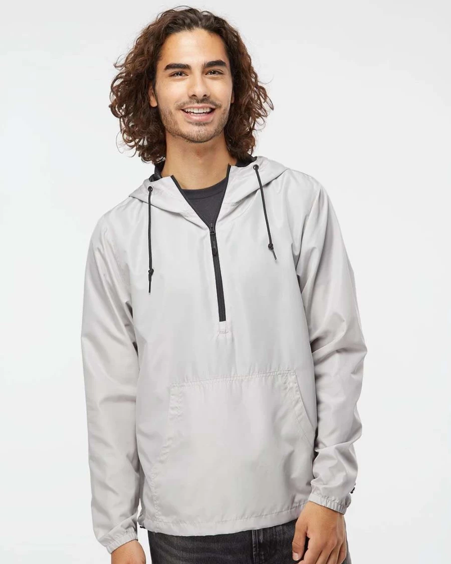 Unisex Lightweight Quarter-Zip Windbreaker Pullover Jacket - Breathable & Comfortable Outerwear