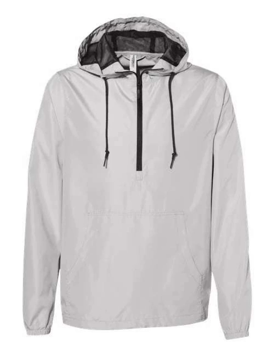 Unisex Lightweight Quarter-Zip Windbreaker Pullover Jacket - Breathable & Comfortable Outerwear