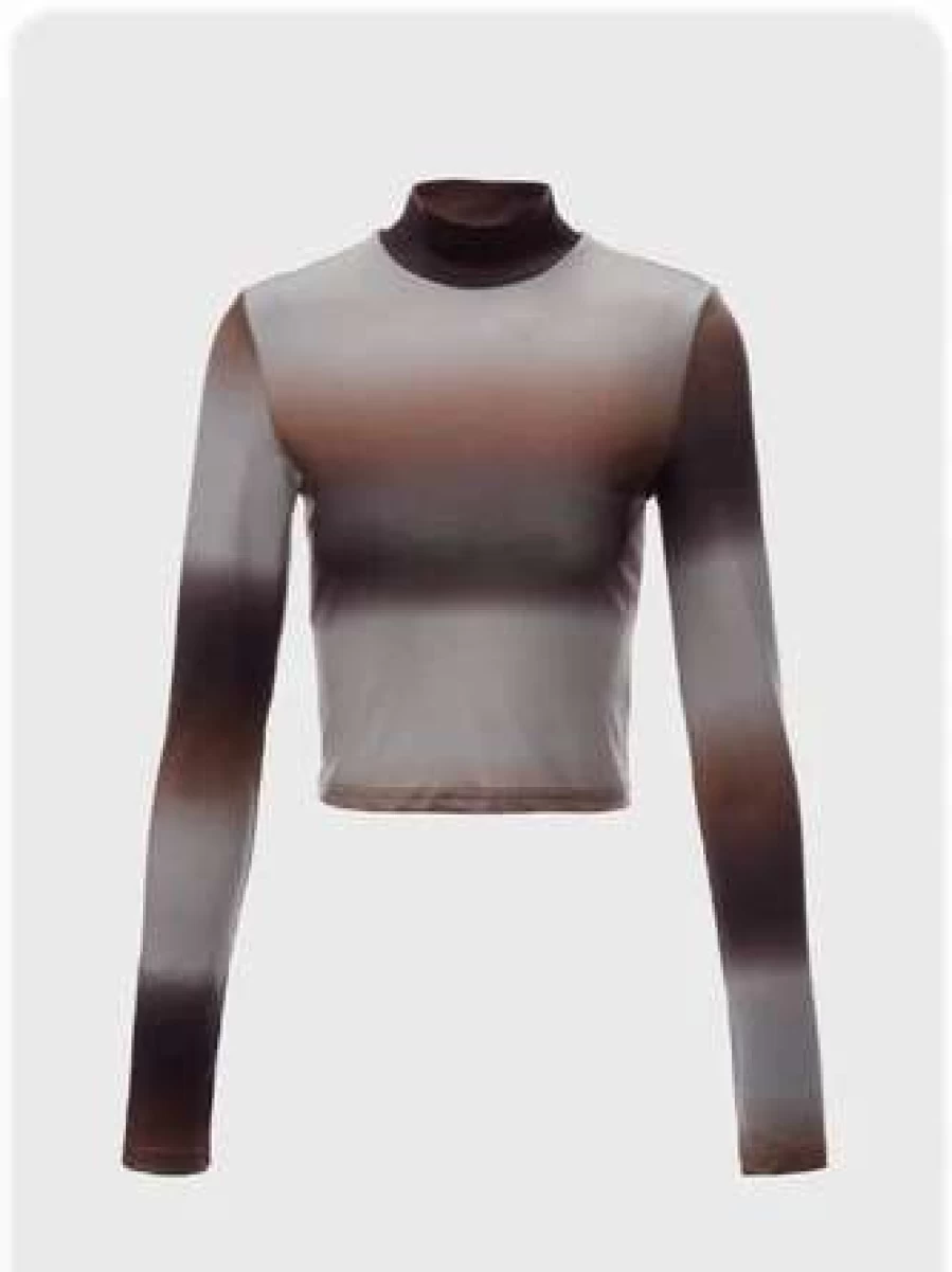"Kollyy Casual Gray-Brown Top T-Shirt for Women - Comfortable Relaxed Fit Tee"