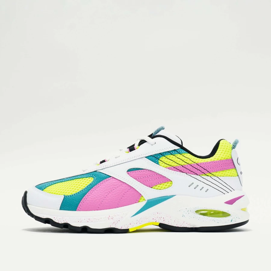 Puma Cell Speed Running Shoes in White/Yellow Alert Colorway
