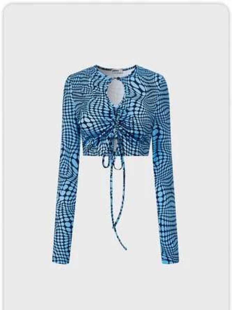 Kollyy Preppy1 Black and Blue Stylish Top T-Shirt for Men and Women