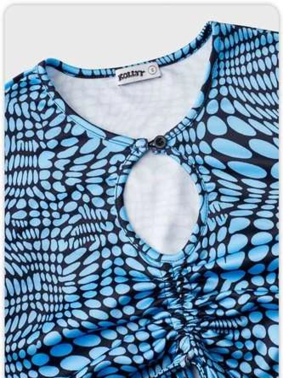 Kollyy Preppy1 Black and Blue Stylish Top T-Shirt for Men and Women