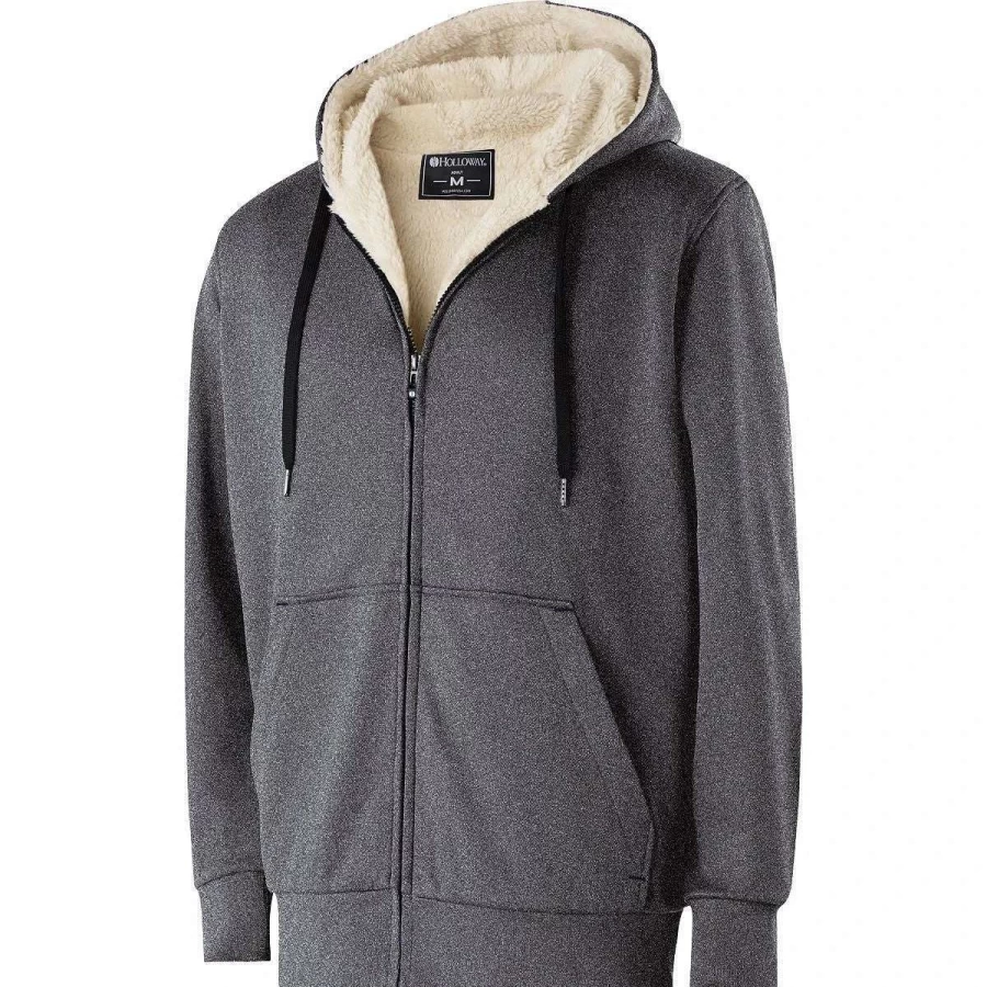 Men's Holloway Artillery Sherpa Lined Jacket - Warm Fleece Military Style Outerwear