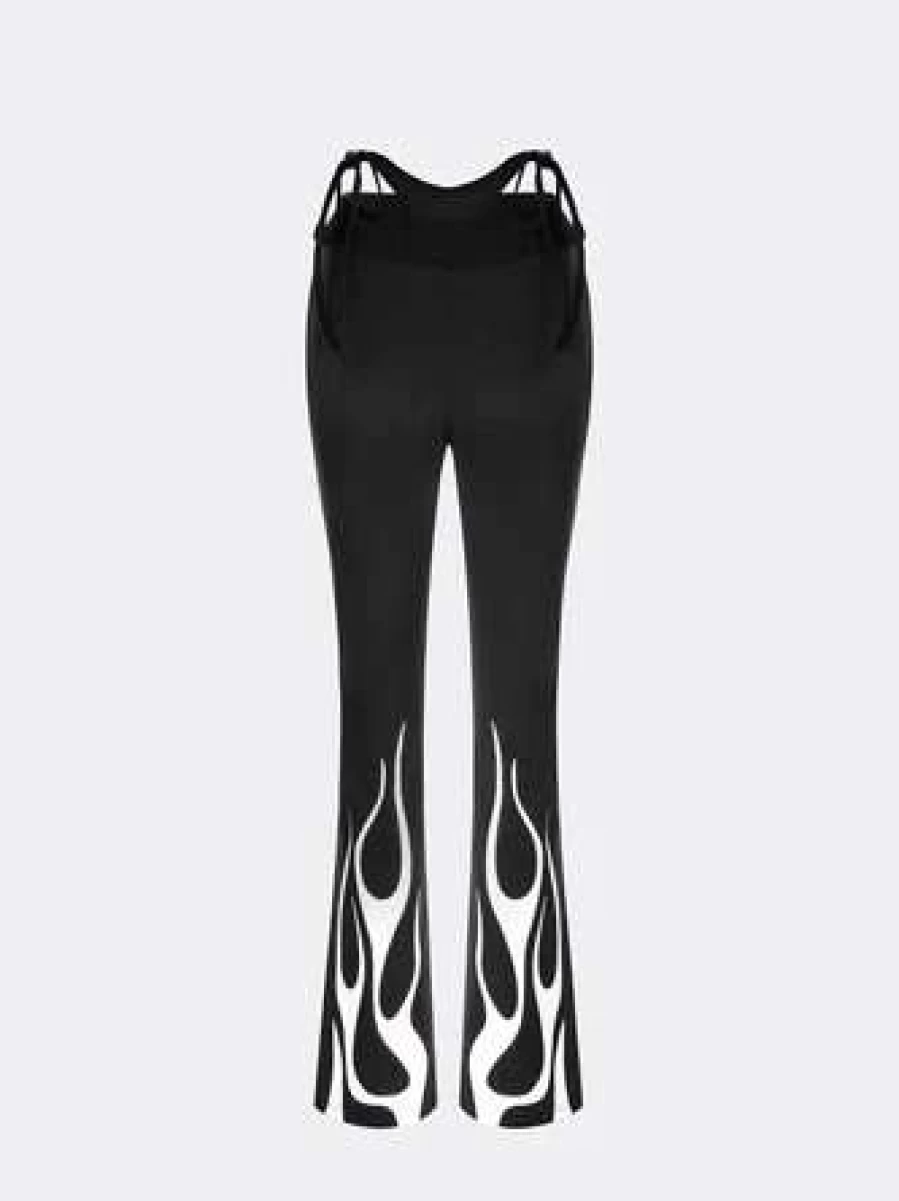 Vintage Black High-Waist Trousers - Classic Retro Bottoms for Women