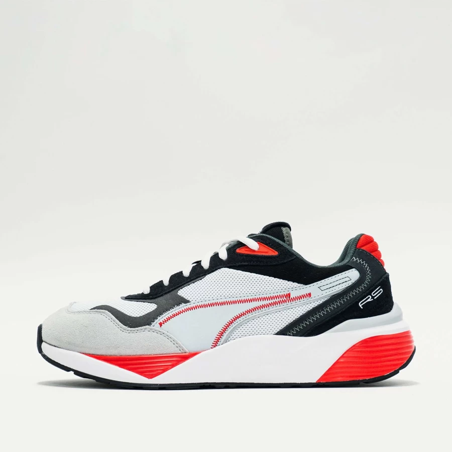 Puma RS-Metric Sneakers in White/High Risk Red - Men's Running Shoes