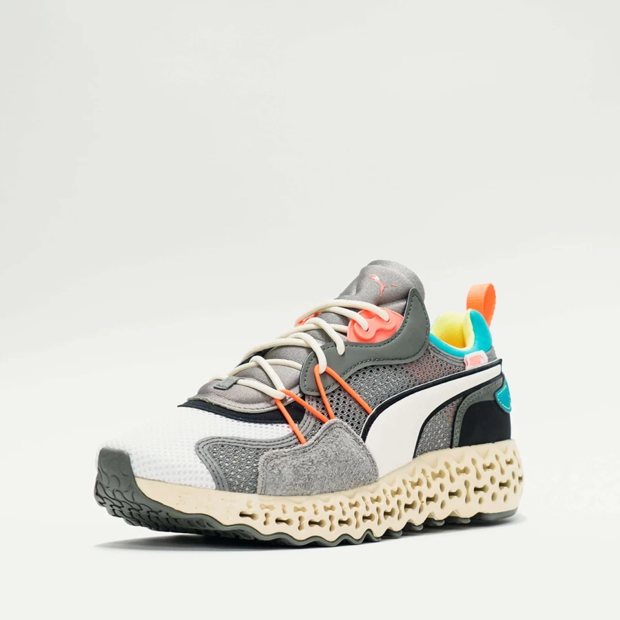 Puma Calibrate Restored Sneakers in White & Viridian Green - Men's/Women's Sport Shoes for Running & Training