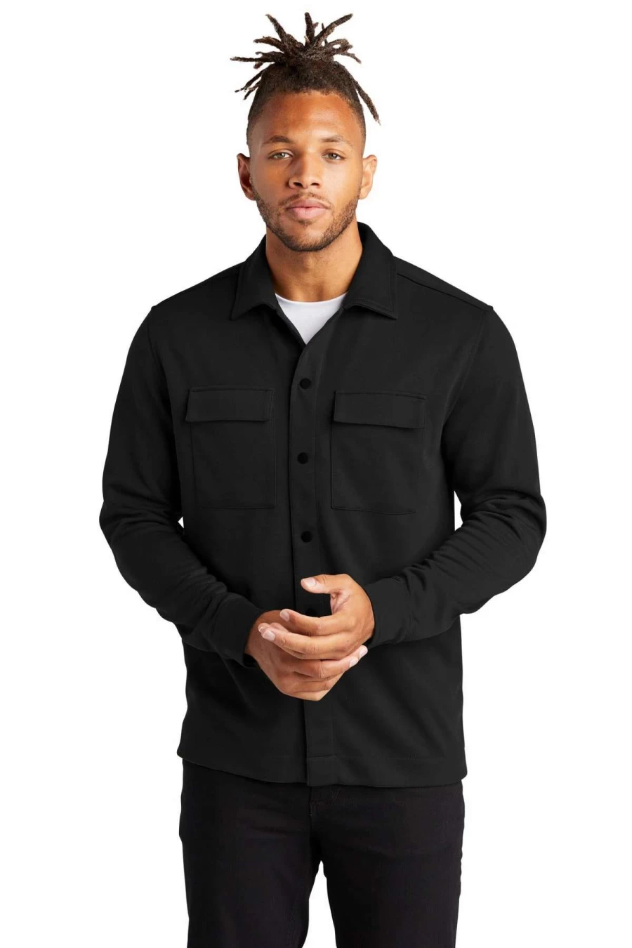 Mercer & Mettle MM3004 Double-Knit Snap Front Jacket - Premium Men's Casual Outerwear