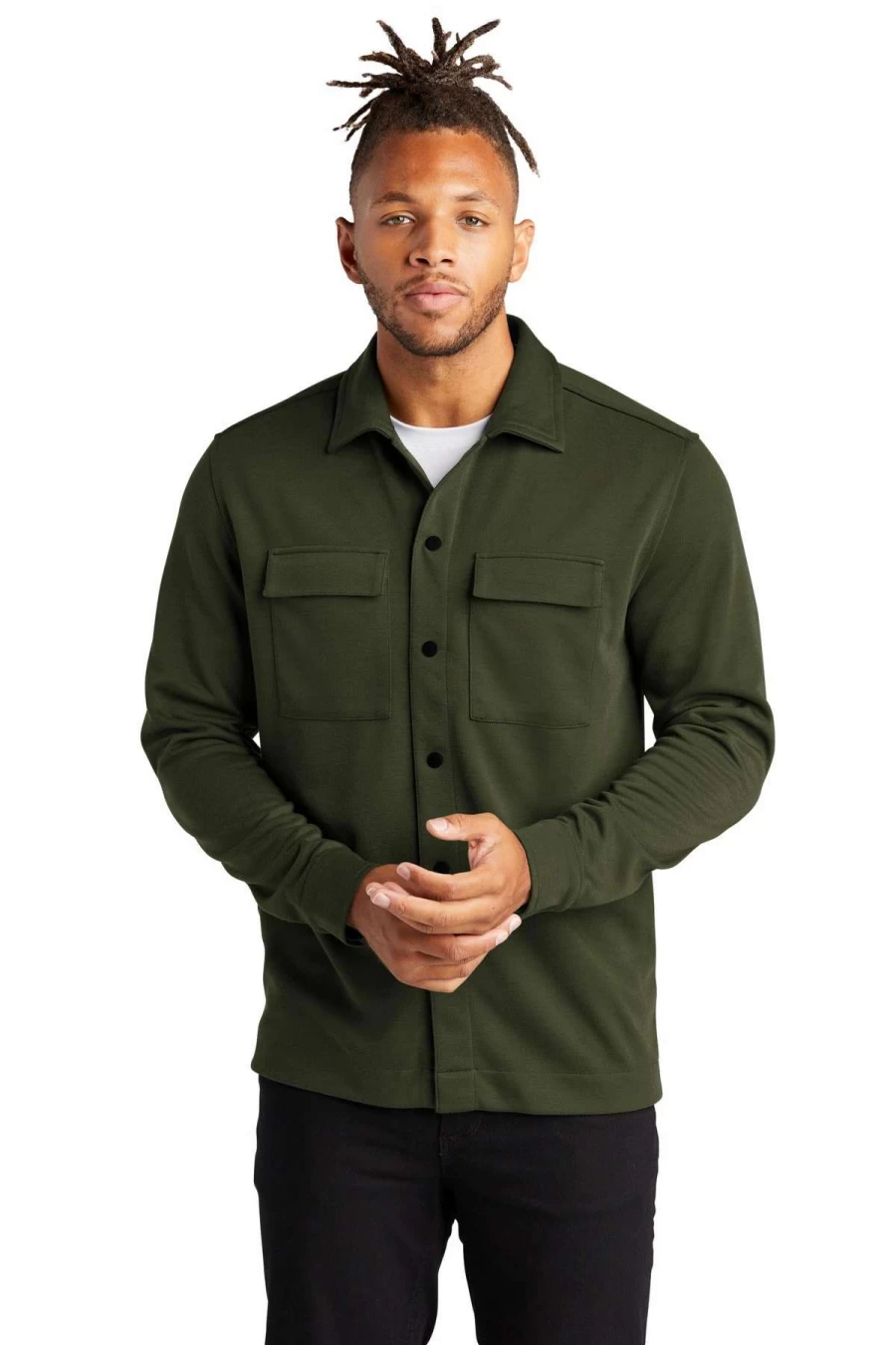Mercer & Mettle MM3004 Double-Knit Snap Front Jacket - Premium Men's Casual Outerwear