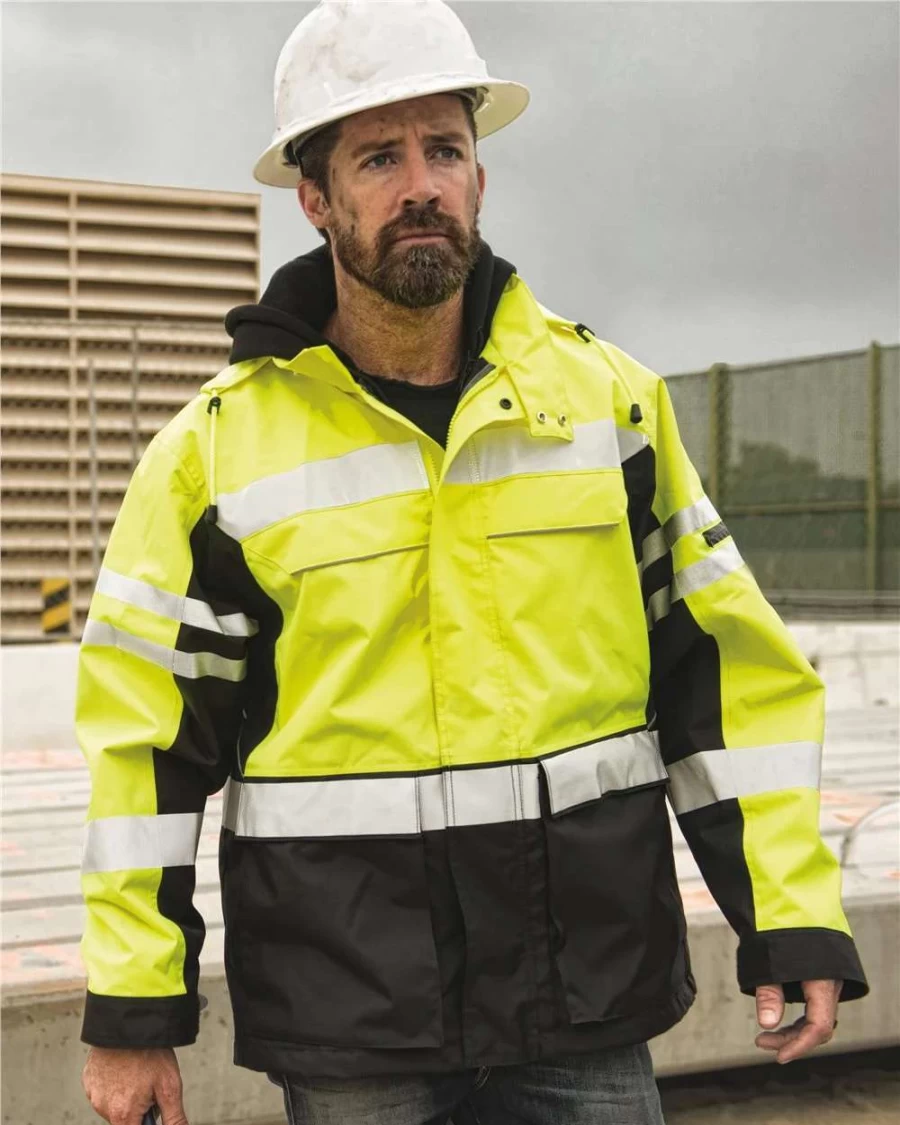 Kishigo Premium Lime Black Series 2-In-1 High Visibility Safety Jacket