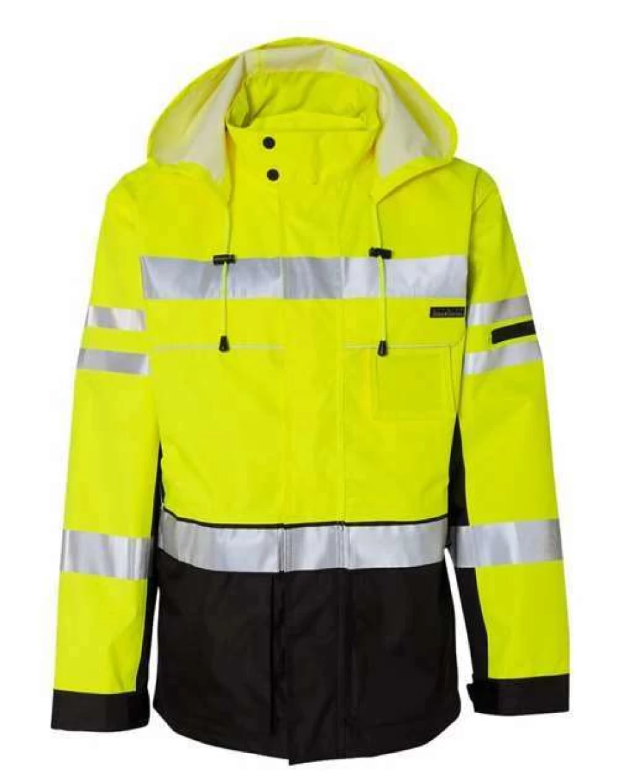 Kishigo Premium Lime Black Series 2-In-1 High Visibility Safety Jacket