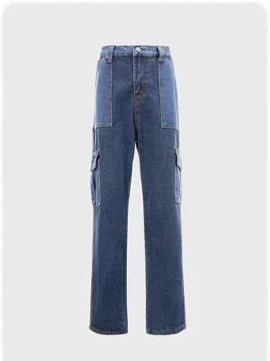 "Kollyy Casual Deep Blue Relaxed Fit Bottom Pants for Men & Women"